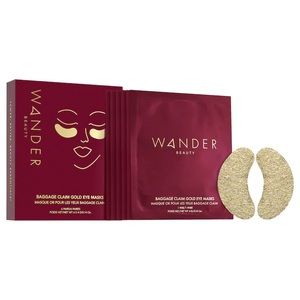 Wander Beauty baggage claim gold eye masks
